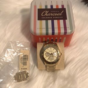 Fossil gold watch